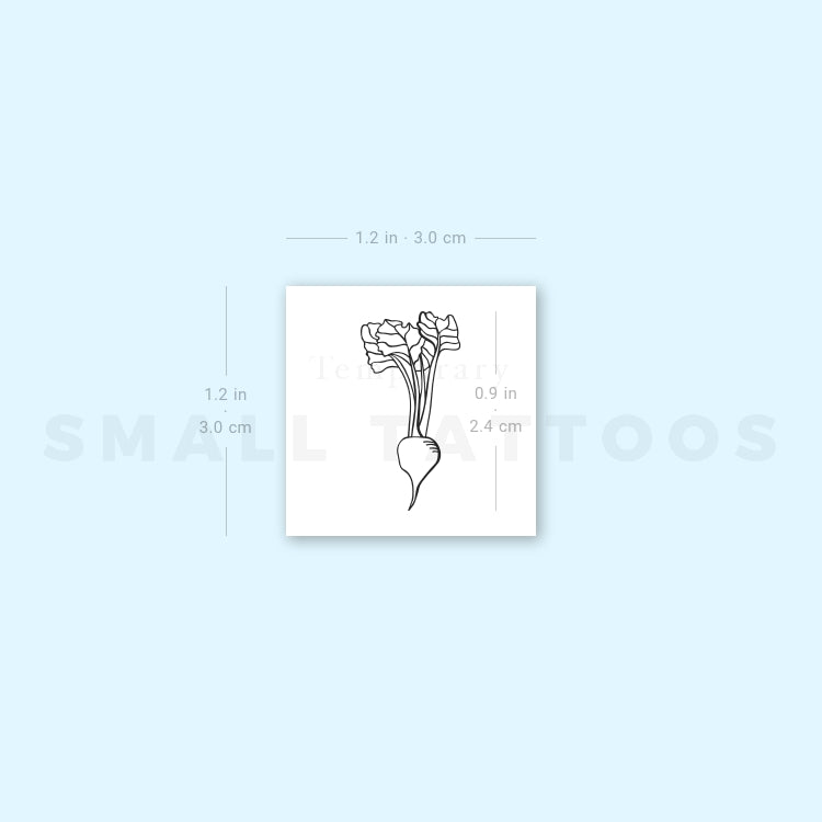 Radish Temporary Tattoo (Set of 3)