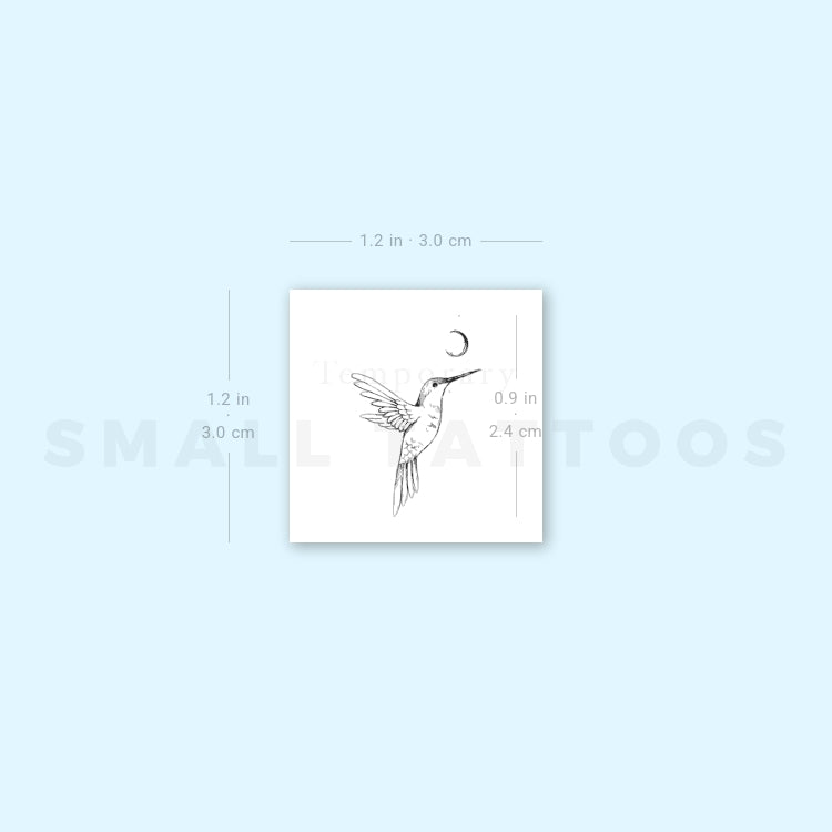 Hummingbird By Stefano Mazza Temporary Tattoo (Set of 3)