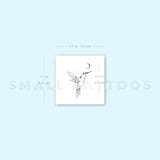Hummingbird By Stefano Mazza Temporary Tattoo (Set of 3)