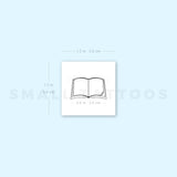 Minimalist Book Temporary Tattoo (Set of 3)