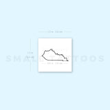 Kentucky Map Outline Temporary Tattoo (Set of 3)