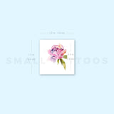 Small Pink Peony By Ann Lilya Temporary Tattoo (Set of 3)
