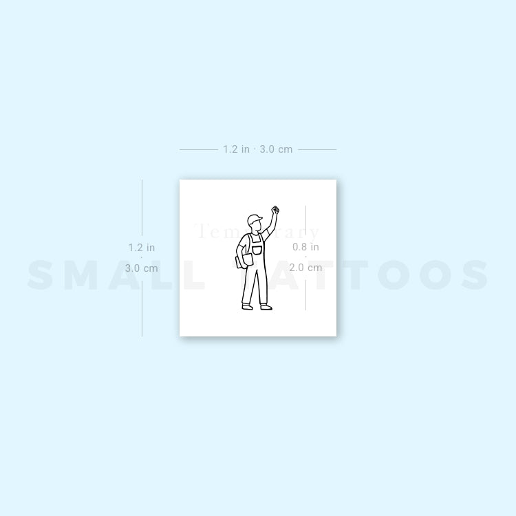 Working Class Worker Temporary Tattoo (Set of 3)