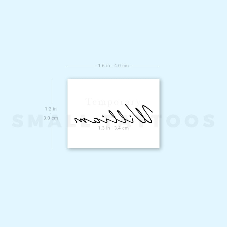 William Temporary Tattoo (Set of 3)