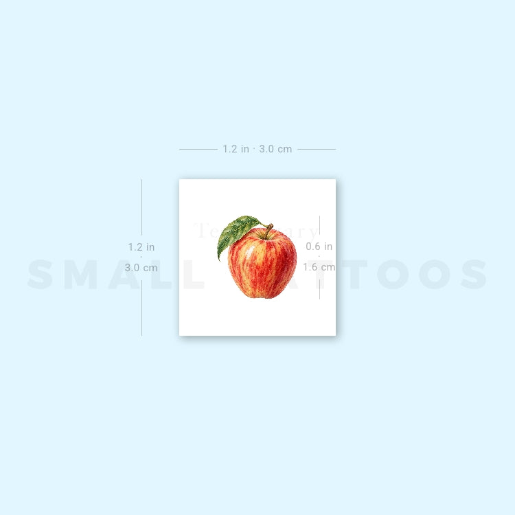 Gala Apple Temporary Tattoo (Set of 3)