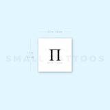 Uppercase Pi Temporary Tattoo (Set of 3)