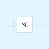 Letter Y Script Temporary Tattoo (Set of 3)