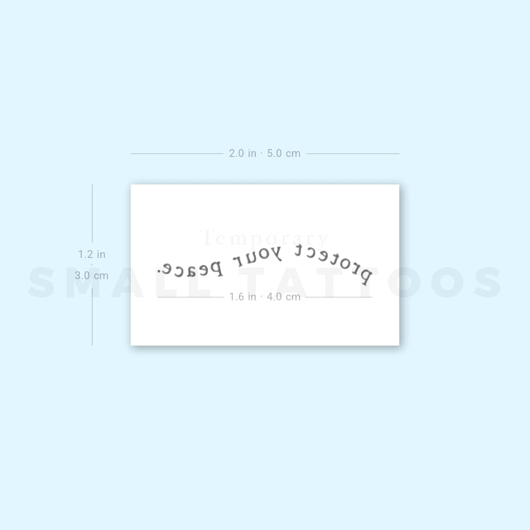 Protect Your Peace By Stefano Mazza Temporary Tattoo (Set of 3)