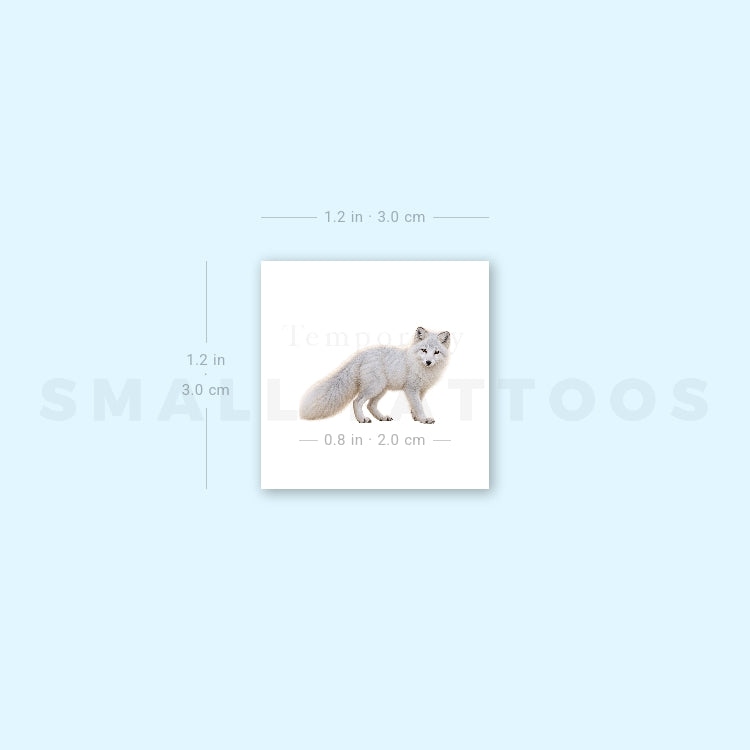 Little Arctic Fox Temporary Tattoo (Set of 3)