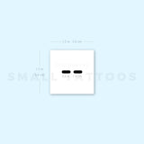 Morse Code M Temporary Tattoo (Set of 3)