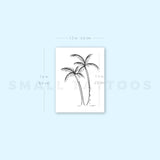 Palm Tree Couple Temporary Tattoo By M3.Ink (Set of 3)