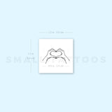 Heart Hands Temporary Tattoo (Set of 3)