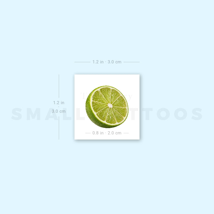 Half Lime Temporary Tattoo (Set of 3)