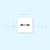 Morse Code K Temporary Tattoo (Set of 3)