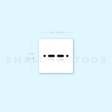 Morse Code P Temporary Tattoo (Set of 3)