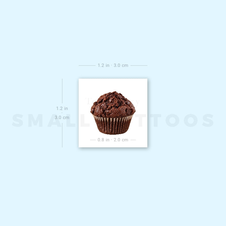 Chocolate Muffin Temporary Tattoo (Set of 3)