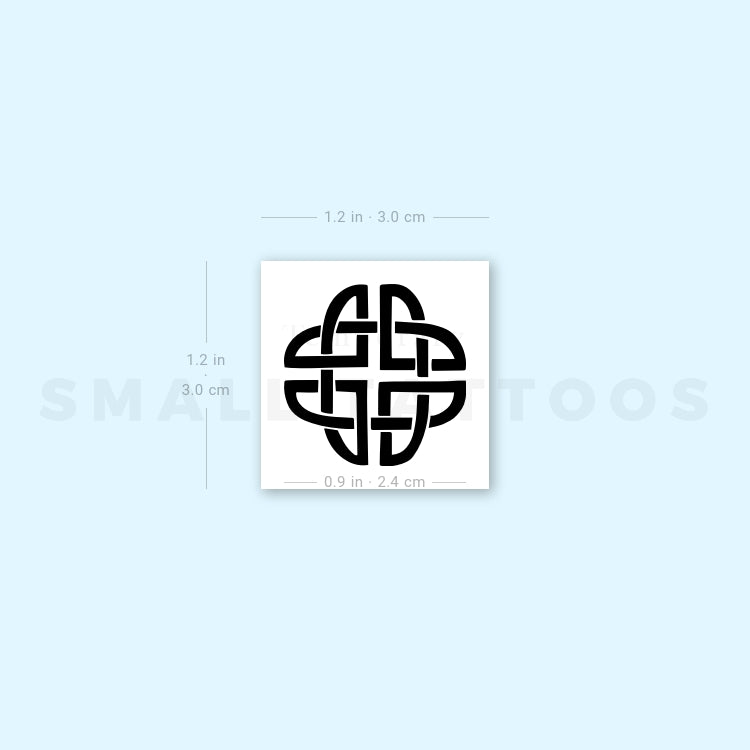 Tatuaje temporal de nudo de escudo (juego de 3)