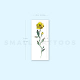 Yellow Rose By Lena Fedchenko Temporary Tattoo (Set of 3)