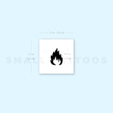 Black Fire Flame Temporary Tattoo (Set of 3)