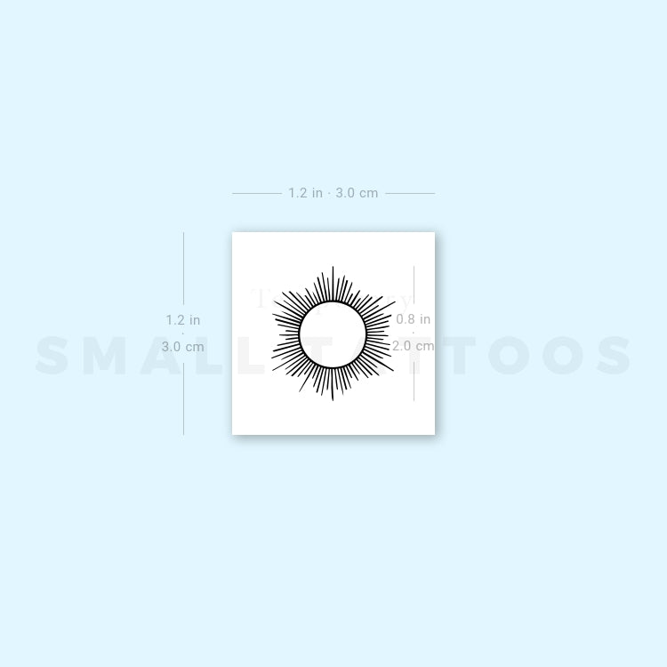 Tatuaje temporal del sol del zodiaco (juego de 3)