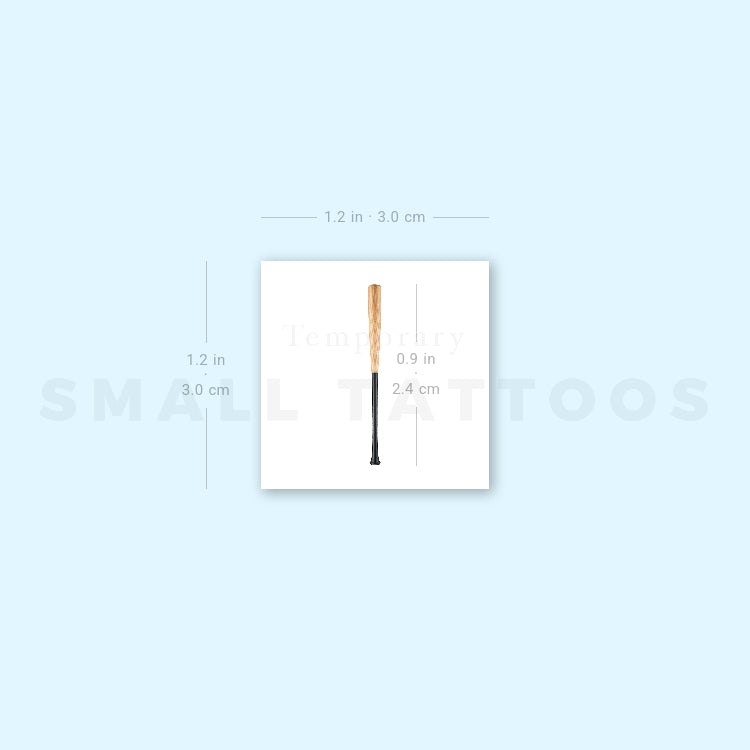 Baseball Bat Temporary Tattoo (Set of 3)