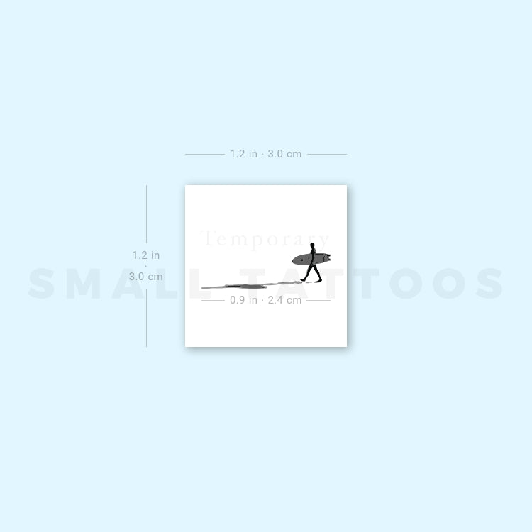 Small Surfer Temporary Tattoo (Set of 3)