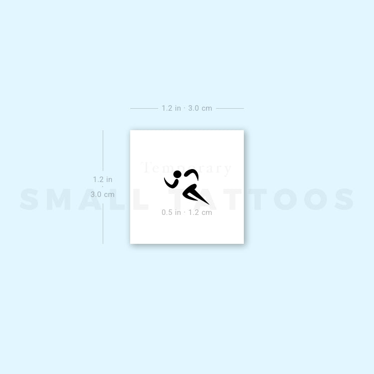 Running Symbol Temporary Tattoo (Set of 3)