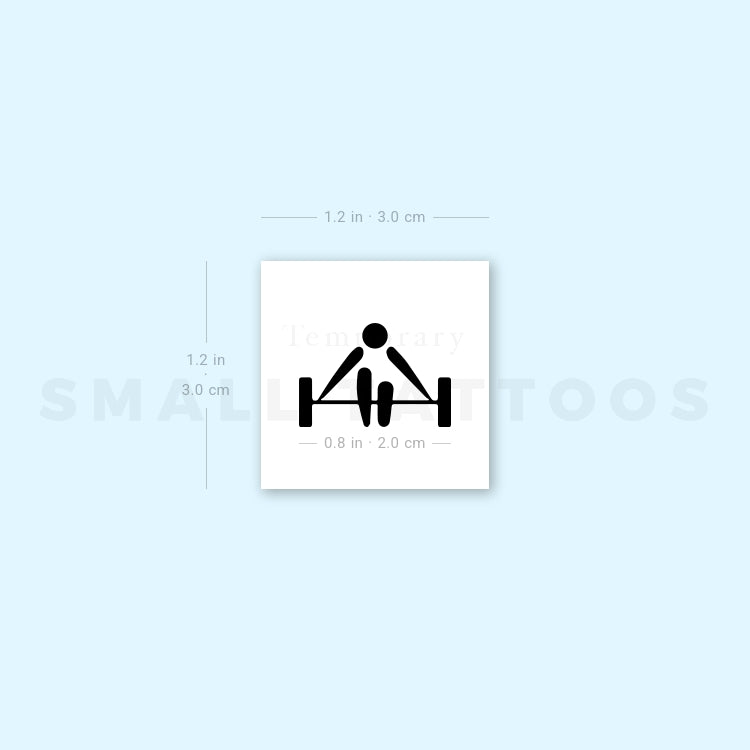 Weightlifting Symbol Temporary Tattoo (Set of 3)