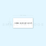 Follow The White Rabbit. Temporary Tattoo (Set of 3)