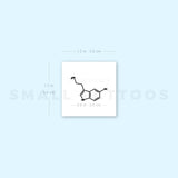 Small Serotonin Chemical Structure Temporary Tattoo (Set of 3)