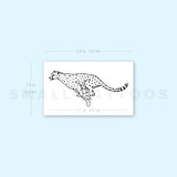 Running Cheetah Temporary Tattoo (Set of 3)