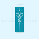 White Lotus Unalome Temporary Tattoo (Set of 3)