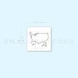 Fine Line United States Map Temporary Tattoo (Set of 3)