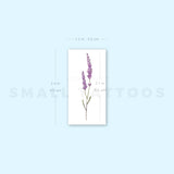 Watercolor Lavender Temporary Tattoo (Set of 3)