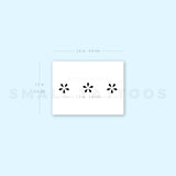 Minimalist Flower Ornament Temporary Tattoo (Set of 3)