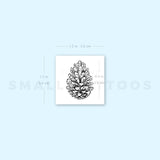 Conifer Cone Temporary Tattoo (Set of 3)