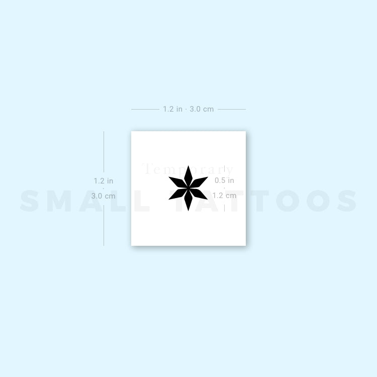 Tatuaje temporal de estrella pequeña (juego de 3)