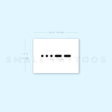 Morse Code 7 Temporary Tattoo (Set of 3)