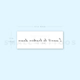 I Won't Be Broken Down Temporary Tattoo (Set of 3)