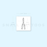 Hedge Shears Temporary Tattoo (Set of 3)