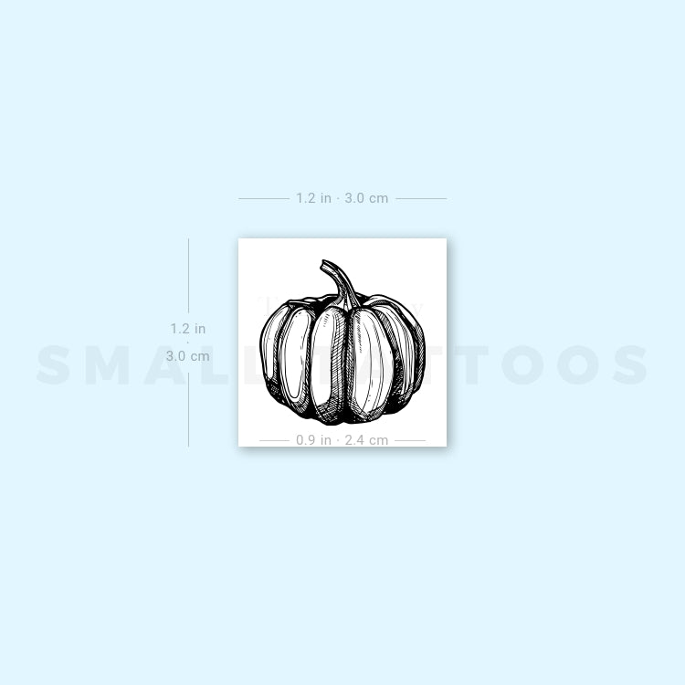Tatuaje temporal de calabaza (juego de 3)