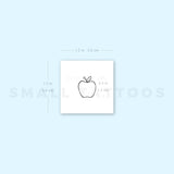 Tiny Minimalist Apple Temporary Tattoo (Set of 3)