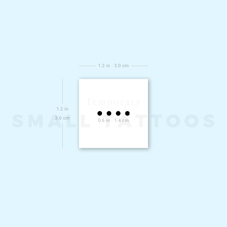 Morse Code H Temporary Tattoo (Set of 3)