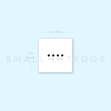 Morse Code H Temporary Tattoo (Set of 3)