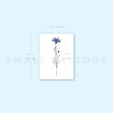 Small Cornflower By Ann Lilya Temporary Tattoo (Set of 3)