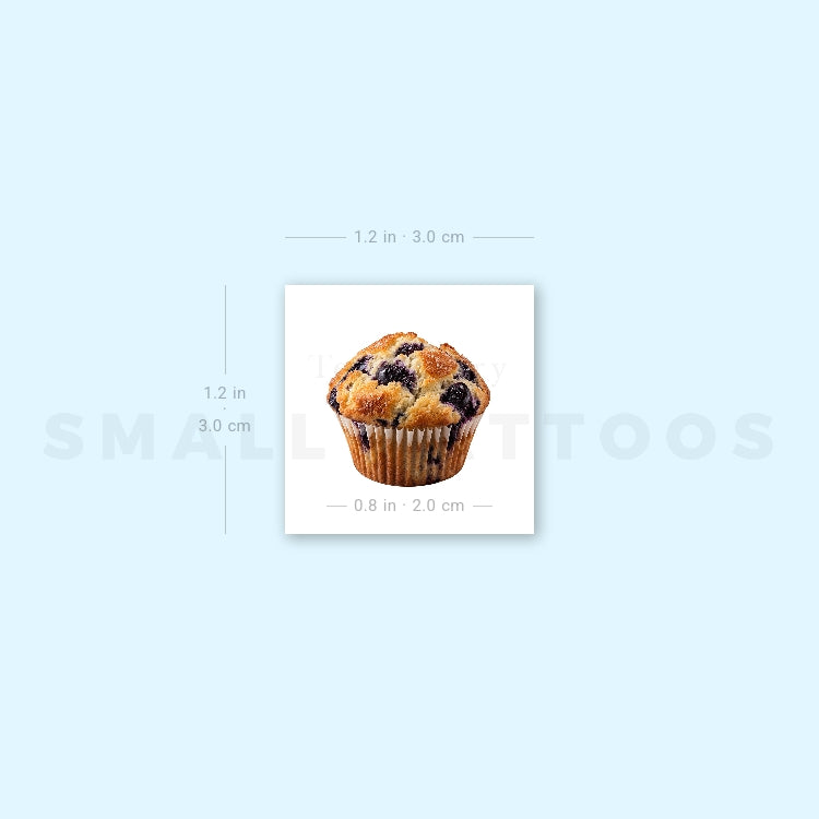 Blueberry Muffin Temporary Tattoo (Set of 3)