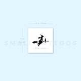 Flying Witch Temporary Tattoo (Set of 3)