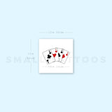 Playing Card Aces Temporary Tattoo (Set of 3)