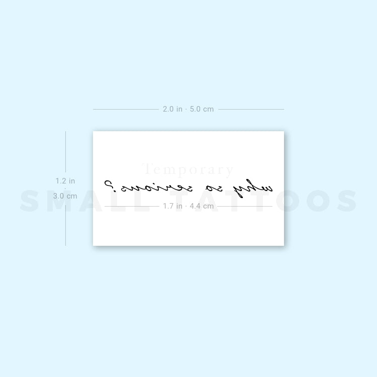Why So Serious? Temporary Tattoo (Set of 3)