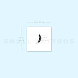 Black Feather Temporary Tattoo (Set of 3)